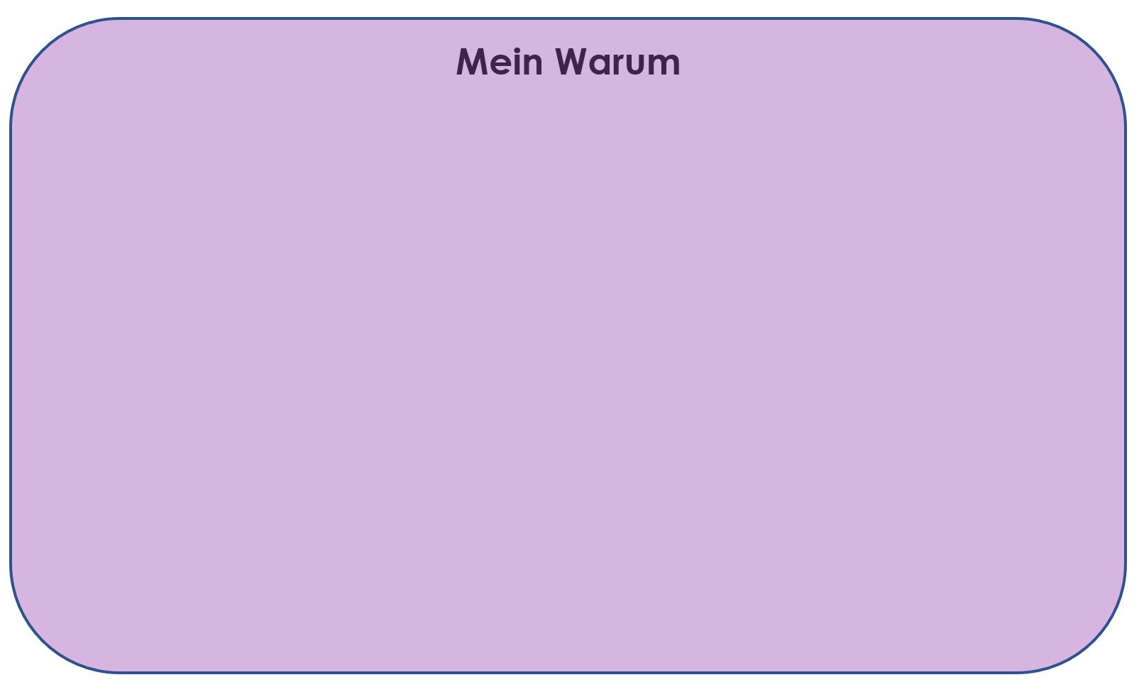 Mein Warum